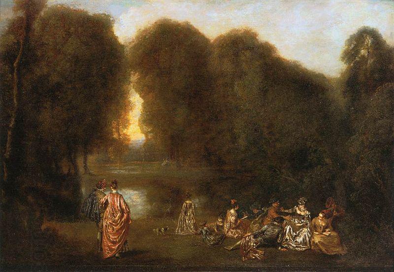 Jean-Antoine Watteau Gathering in the Park China oil painting art